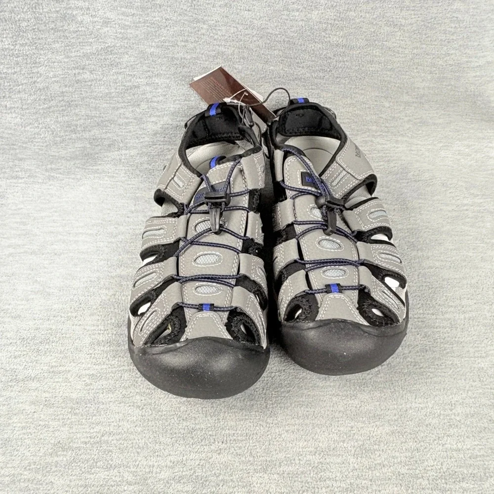 Brown Oak Sport Sandals Mens 8 Grey Black Blue Hiking Outdoors Waterproof